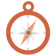 Orange compass