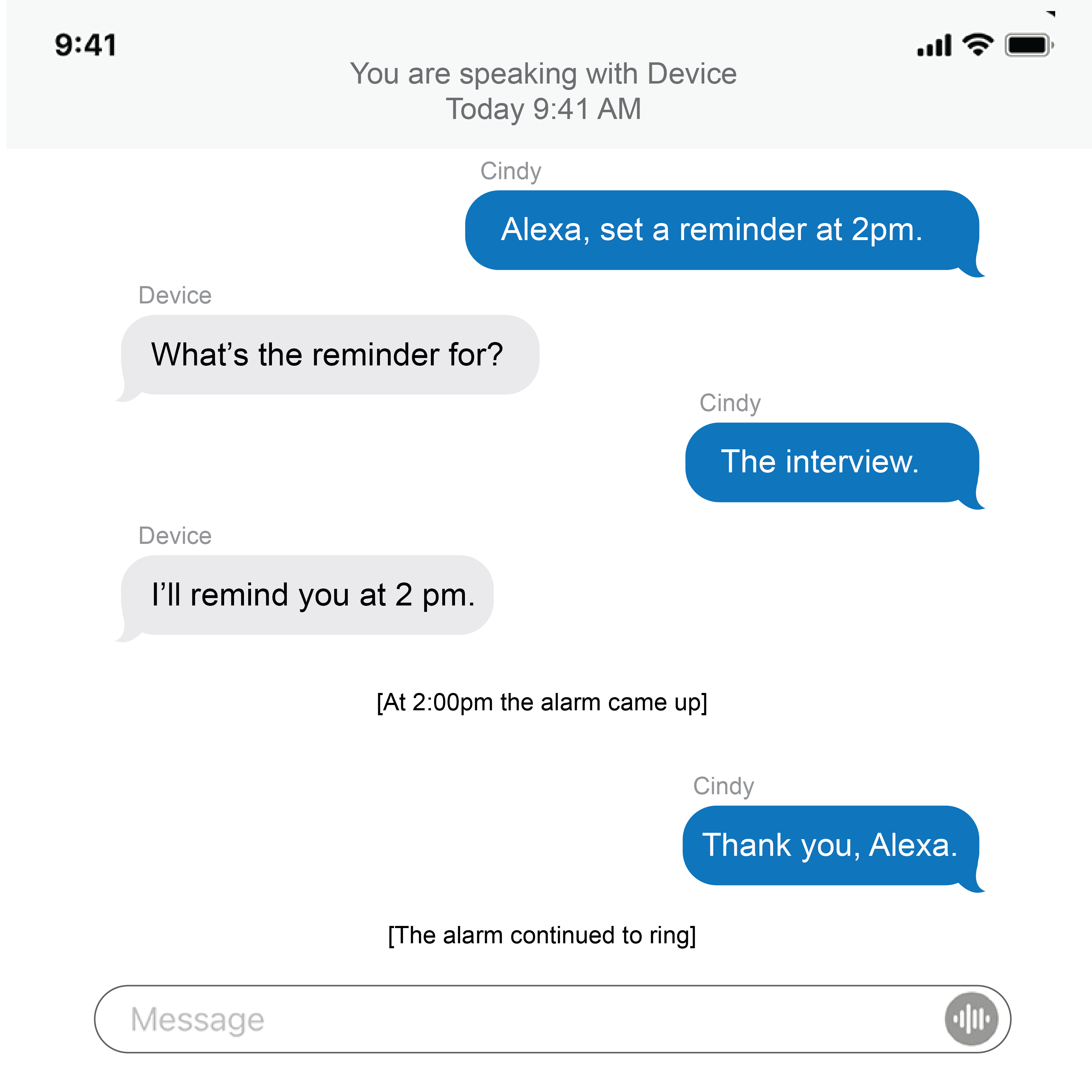 screenshot of a conversation between a user and a chatbot