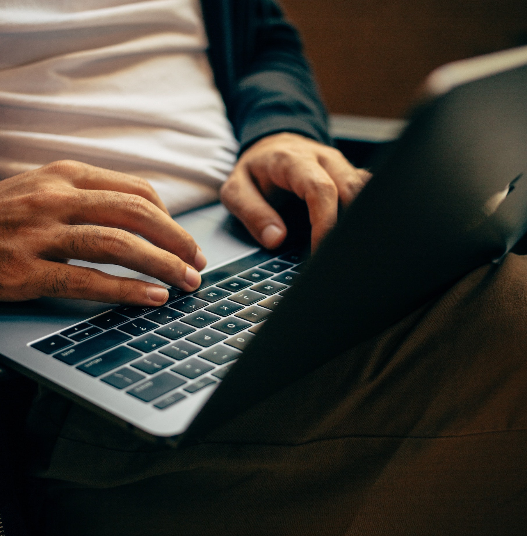 hands on computer keyb